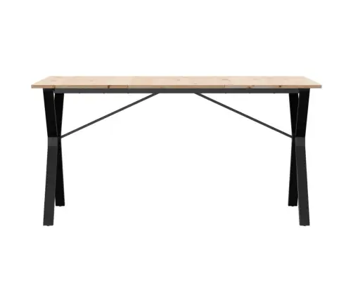 Söögilaud, Y-Raam, 140 X 80 X 75 cm Männipuit Ja Teras