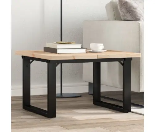 Kohvilaud, O-Raam, 60 X 60 X 40,5 cm Männipuit Ja Teras