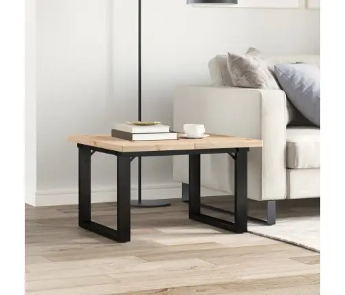 Kafijas Galdiņš, O-Rāmis, 70X70X40,5 Cm, Priedes Koks, Tērauds Vidaxl