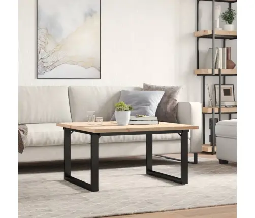 Kohvilaud, O-Raam, 90 X 90 X 45,5 cm Männipuit Ja Teras