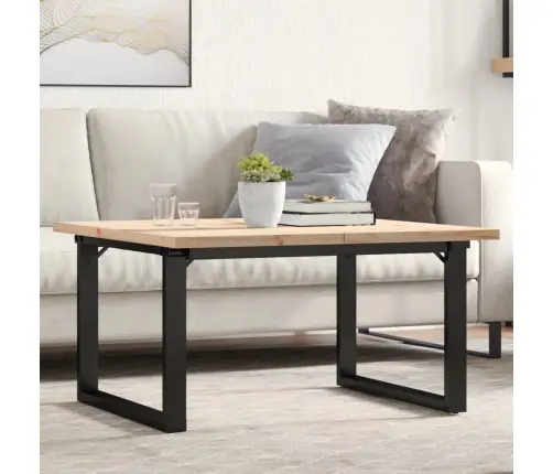 Kohvilaud, O-Raam, 90 X 90 X 45,5 cm Männipuit Ja Teras