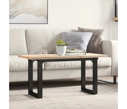 Kafijas Galdiņš, O-Rāmis, 100X50X45,5 Cm, Priedes Koks, Tērauds Vidaxl