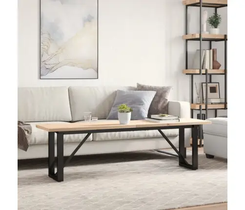 Kafijas Galdiņš, O-Rāmis, 160X40X45,5 Cm, Priedes Koks, Tērauds Vidaxl