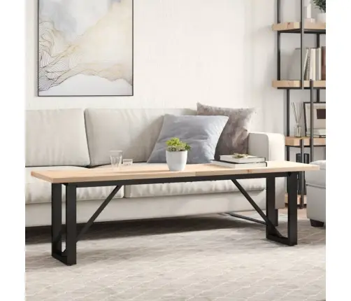 Kafijas Galdiņš, O-Rāmis, 160X40X45,5 Cm, Priedes Koks, Tērauds Vidaxl