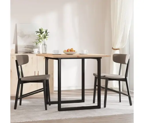 Söögilaud, O-Raam, 80 X 80 X 75,5 cm Männipuit Ja Teras