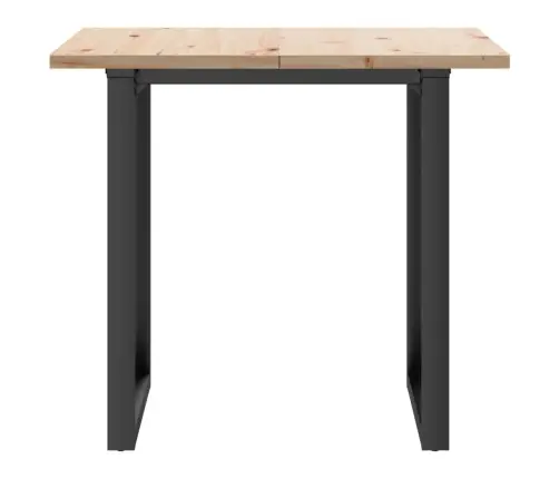 Söögilaud, O-Raam, 80 X 80 X 75,5 cm Männipuit Ja Teras