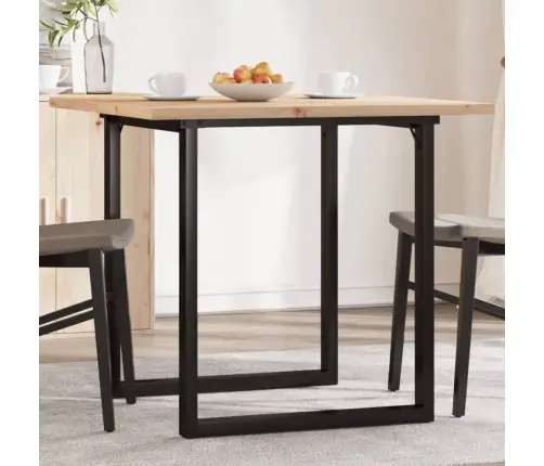 Söögilaud, O-Raam, 80 X 80 X 75,5 cm Männipuit Ja Teras