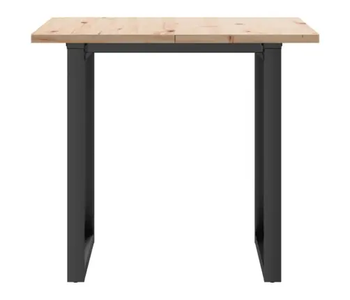 Virtuves Galds, O-Rāmis, 90X90X75,5 Cm, Priedes Koks, Tērauds Vidaxl