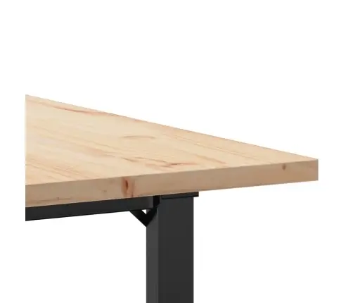 Virtuves Galds, O-Rāmis, 90X90X75,5 Cm, Priedes Koks, Tērauds Vidaxl