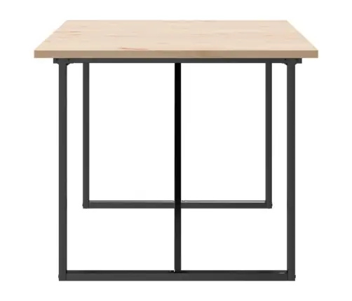 Valgomojo Stalas, 180X90X75,5cm Pušis Ir Plieninis, O Formos Rėmas