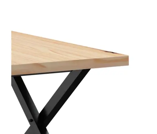 Kafijas Galdiņš, X-Rāmis, 60X60X40,5 Cm, Priedes Koks, Tērauds Vidaxl