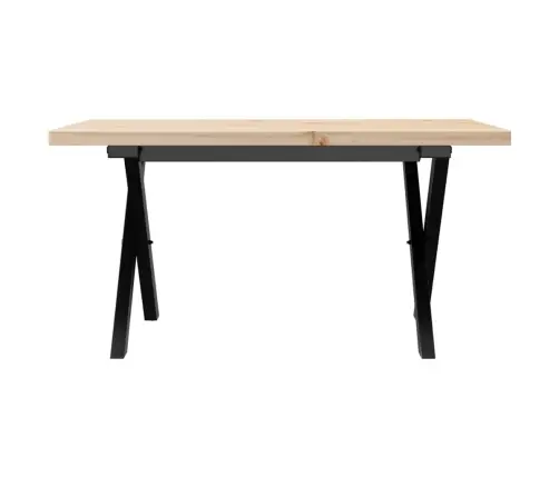 Kafijas Galdiņš, X-Rāmis, 80X50X40,5 Cm, Priedes Koks, Tērauds Vidaxl