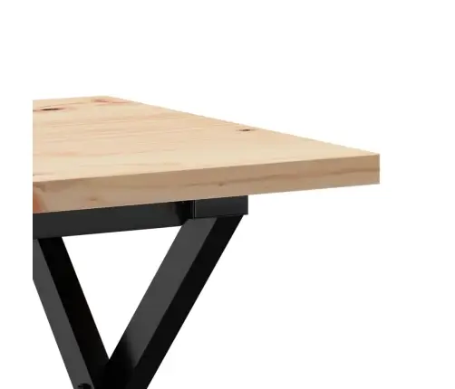 Kafijas Galdiņš, X-Rāmis, 80X50X40,5 Cm, Priedes Koks, Tērauds Vidaxl