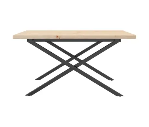 Kafijas Galdiņš, X-Rāmis, 80X80X45,5 Cm, Priedes Koks, Tērauds Vidaxl