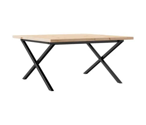 Kafijas Galdiņš, X-Rāmis, 80X80X45,5 Cm, Priedes Koks, Tērauds Vidaxl