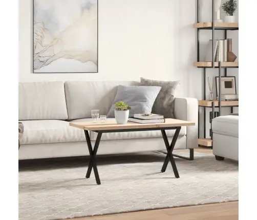 Kafijas Galdiņš, X-Rāmis, 100X50X45,5 Cm, Priedes Koks, Tērauds Vidaxl