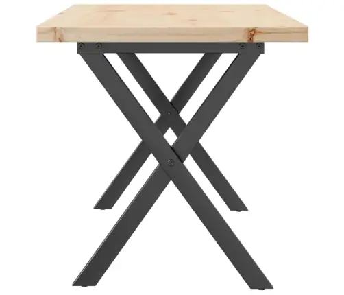 Kafijas Galdiņš, X-Rāmis, 100X50X45,5 Cm, Priedes Koks, Tērauds Vidaxl