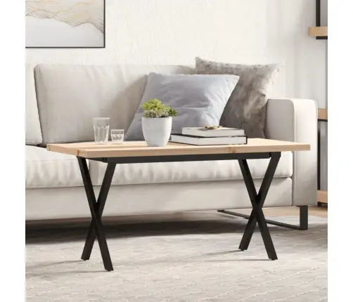 Kafijas Galdiņš, X-Rāmis, 100X50X45,5 Cm, Priedes Koks, Tērauds Vidaxl