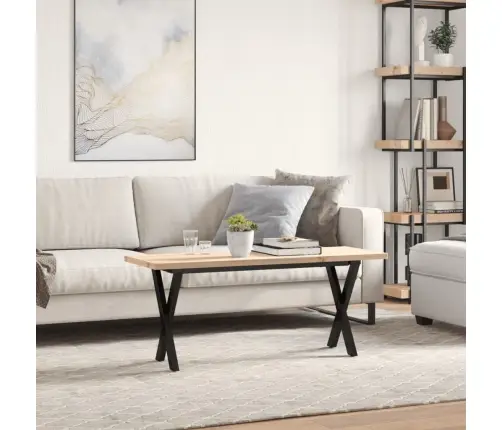 Kafijas Galdiņš, X-Rāmis, 110X40X45,5 Cm, Priedes Koks, Tērauds Vidaxl