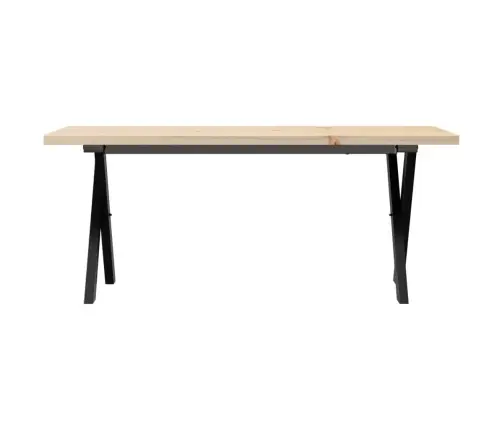 Kafijas Galdiņš, X-Rāmis, 110X40X45,5 Cm, Priedes Koks, Tērauds Vidaxl