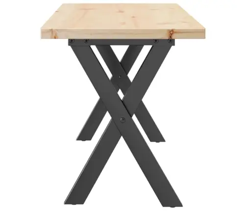 Kafijas Galdiņš, X-Rāmis, 110X40X45,5 Cm, Priedes Koks, Tērauds Vidaxl