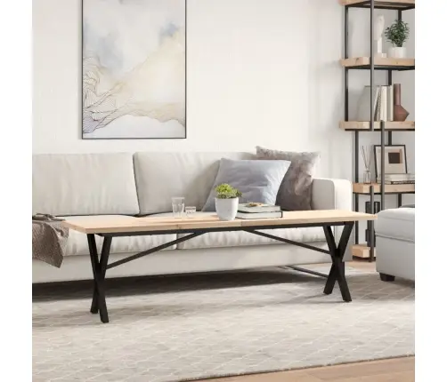 Kavos Staliukas, 160X40X45,5cm Pušis Ir Plieninis, X Formos Rėmas