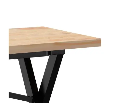 Kavos Staliukas, 160X40X45,5cm Pušis Ir Plieninis, X Formos Rėmas