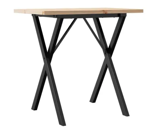 Söögilaud, X-Raam, 80 X 50 X 75,5 cm Männipuit Ja Teras