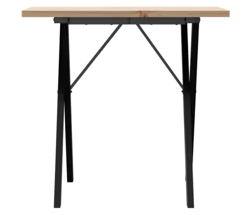 Söögilaud, X-Raam, 80 X 50 X 75,5 cm Männipuit Ja Teras