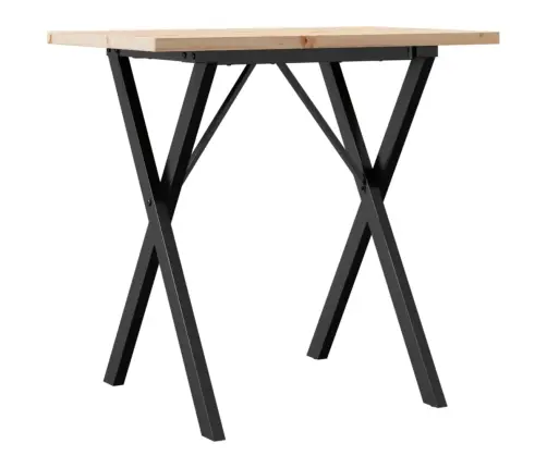 Söögilaud, X-Raam, 80 X 50 X 75,5 cm Männipuit Ja Teras