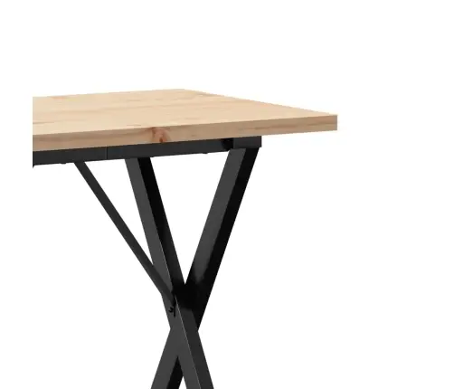 Söögilaud, X-Raam, 80 X 50 X 75,5 cm Männipuit Ja Teras