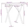 Söögilaud, X-Raam, 80 X 50 X 75,5 cm Männipuit Ja Teras