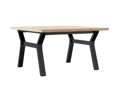 Kafijas Galdiņš, Y-Rāmis, 80X80X45,5 Cm, Priedes Koks, Tērauds Vidaxl