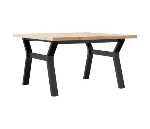 Kafijas Galdiņš, Y-Rāmis, 80X80X45,5 Cm, Priedes Koks, Tērauds Vidaxl