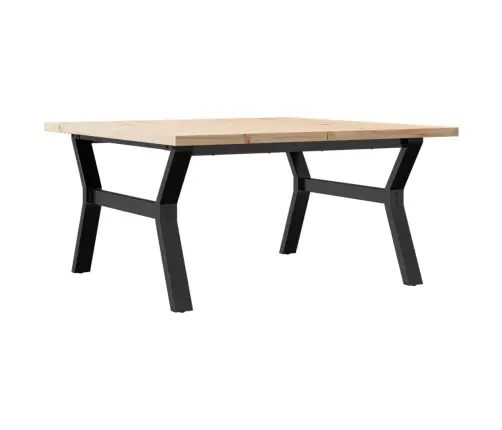 Kohvilaud, Y-Raam, 90 X 90 X 45,5 cm Männipuit Ja Teras