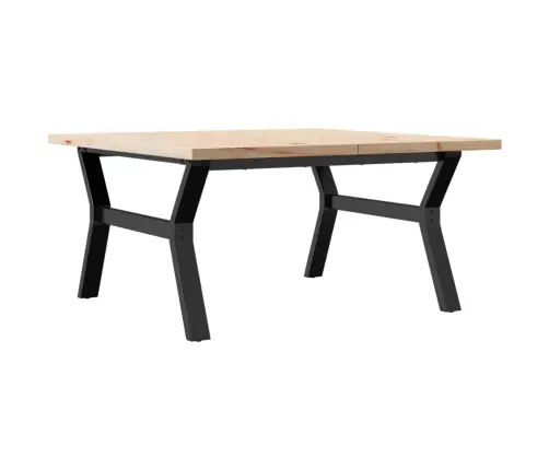 Kohvilaud, Y-Raam, 90 X 90 X 45,5 cm Männipuit Ja Teras