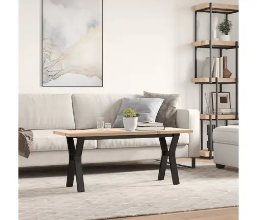 Kafijas Galdiņš, Y-Rāmis, 110X40X45,5 Cm, Priedes Koks, Tērauds Vidaxl