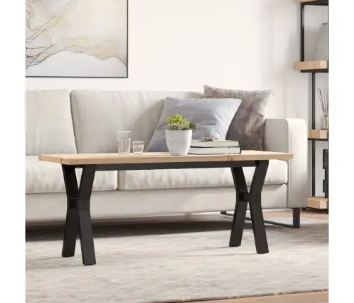 Kafijas Galdiņš, Y-Rāmis, 110X40X45,5 Cm, Priedes Koks, Tērauds Vidaxl