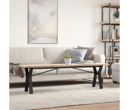 Kavos Staliukas, 160X40X45,5cm Pušis Ir Plieninis, Y Formos Rėmas