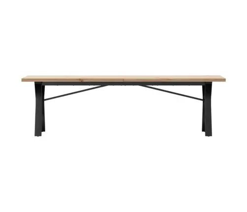 Kavos Staliukas, 160X40X45,5cm Pušis Ir Plieninis, Y Formos Rėmas