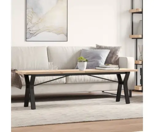 Kavos Staliukas, 160X40X45,5cm Pušis Ir Plieninis, Y Formos Rėmas