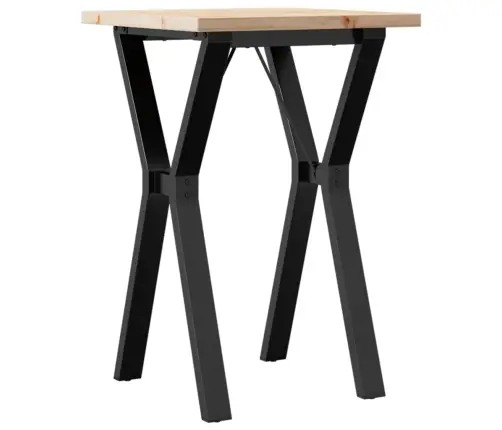 Galds, Y-Rāmis, 50X50X75,5 Cm, Priedes Koks, Tērauds Vidaxl