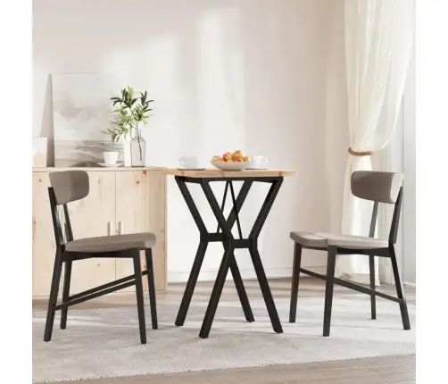 Galds, Y-Rāmis, 50X50X75,5 Cm, Priedes Koks, Tērauds Vidaxl