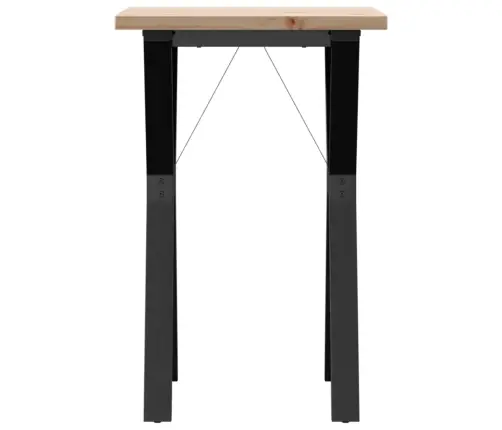 Galds, Y-Rāmis, 50X50X75,5 Cm, Priedes Koks, Tērauds Vidaxl
