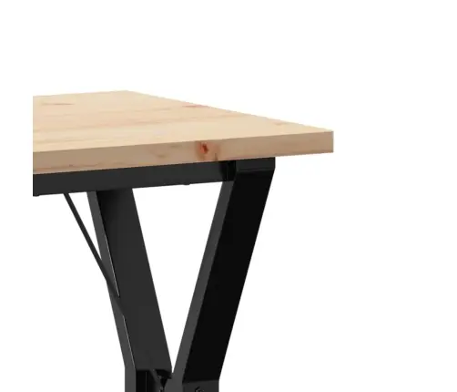 Galds, Y-Rāmis, 50X50X75,5 Cm, Priedes Koks, Tērauds Vidaxl