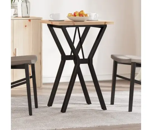 Galds, Y-Rāmis, 50X50X75,5 Cm, Priedes Koks, Tērauds Vidaxl