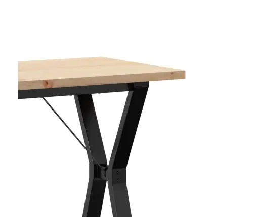 Virtuves Galds, Y-Rāmis, 80X50X75,5 Cm, Priedes Koks, Tērauds Vidaxl