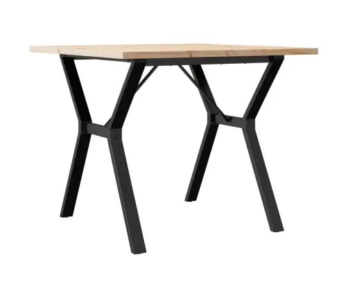 Virtuves Galds, Y-Rāmis, 90X90X75,5 Cm, Priedes Koks, Tērauds Vidaxl