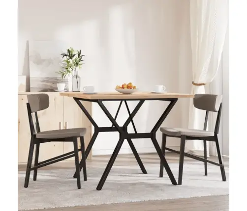 Virtuves Galds, Y-Rāmis, 90X90X75,5 Cm, Priedes Koks, Tērauds Vidaxl