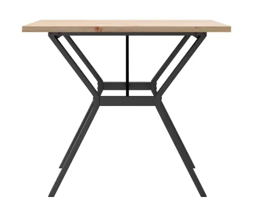 Virtuves Galds, Y-Rāmis, 90X90X75,5 Cm, Priedes Koks, Tērauds Vidaxl